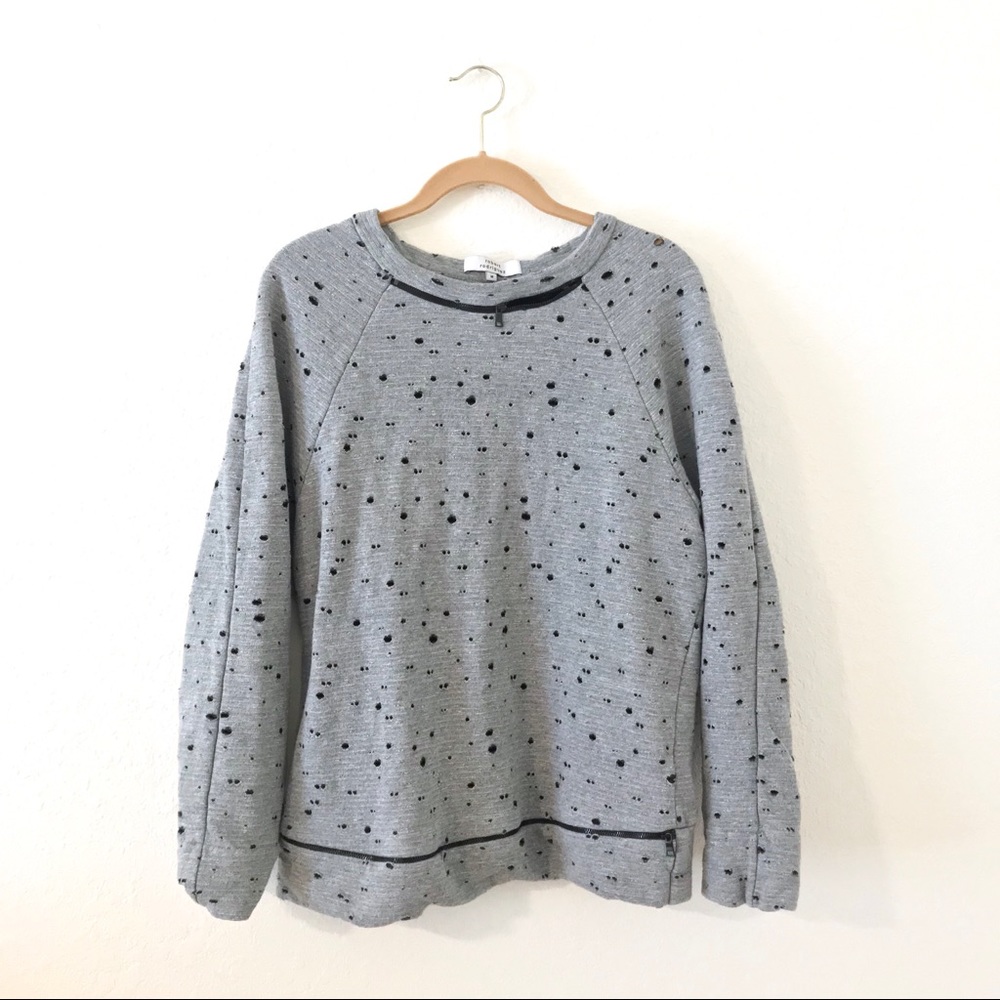 Robert Rodriguez grey distressed sweatshirt
